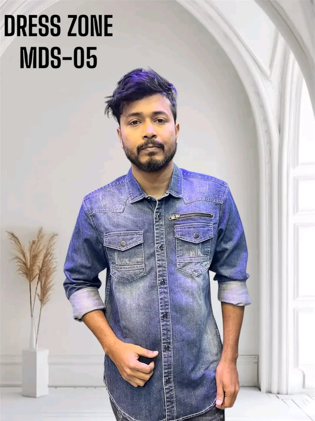Long Sleeve Denim shirt - Featured